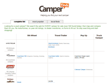 Tablet Screenshot of camperfinds.com
